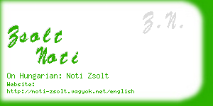 zsolt noti business card